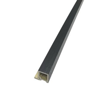 Anthracite Oak Slat Wall Panel Trim - Large Right