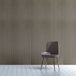 Dark Grey Oak Slat Wall Panel Large Design