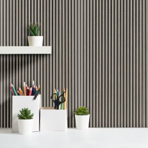Dark Grey Oak Slat Wall Panel Small Design