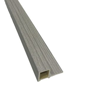 Dark Grey Oak Slat Wall Panel Trim - Large Left