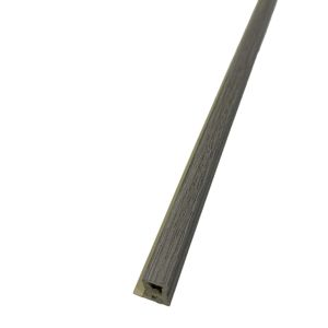 Dark Grey Oak Slat Wall Panel Trim - Small Right