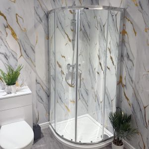 Gold White Marble PVC Panel 8mm