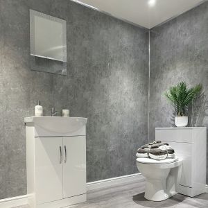 Grey Concrete Gloss PVC Panel 5mm