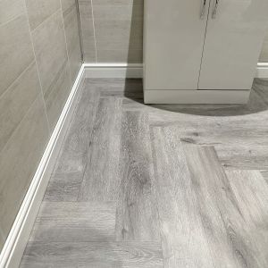 Herringbone Dark Grey Oak SPC Waterproof Flooring 1.56M² Pack