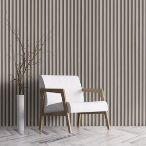 Light Grey Oak Slat Wall Panel Large Design