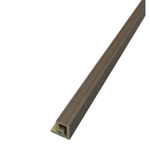 Light Walnut Slat Wall Panel Trim - Small Right