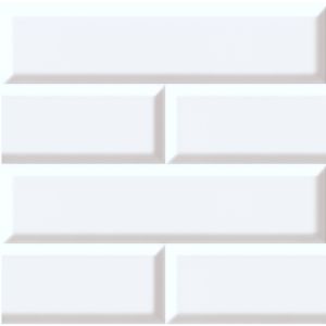 London Tile Effect Gloss White Bathroom Panel