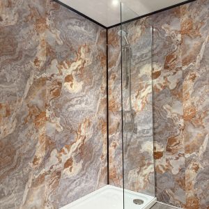 Mixed Stone PVC Shower Wall Panel 1m