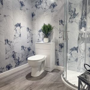 Mystic Blue Marble Matt PVC Panel 8mm