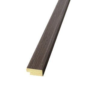 Sulcado Walnut 3D Slat Wall Panel Trim Right