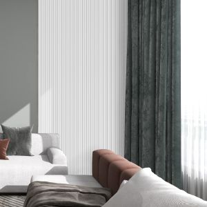 Sulcado White 3D Slat Wall Panel Small