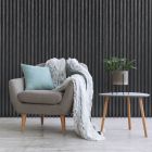 Anthracite Oak Slat Wall Panel Large Design