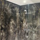 Gold Black Marble PVC Shower Wall Panel 1m