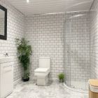 Jubilee White Tile Effect Gloss PVC Panel