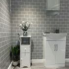Metro Grey Tile Effect Gloss PVC Panel