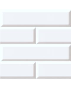 London Tile Effect Gloss White Bathroom Panel