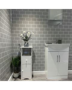 Metro Grey Tile Effect Gloss PVC Panel