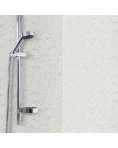White Marble 1m Shower Wall Panel
