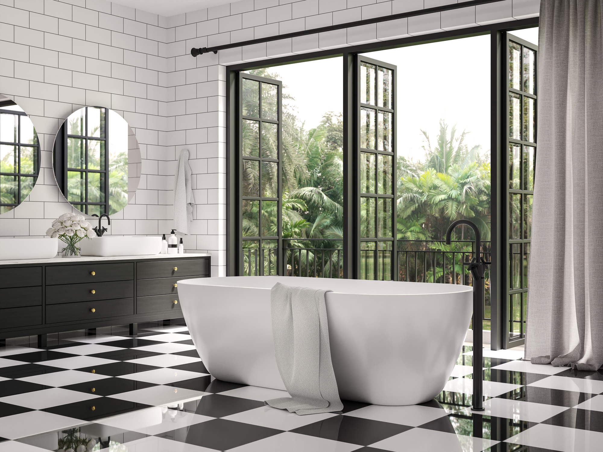 Coco Chanel Inspired Bathroom - Photos & Ideas